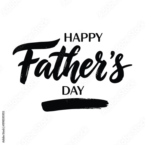 Happy father's day calligraphy a celebration of parenthood and family bonds