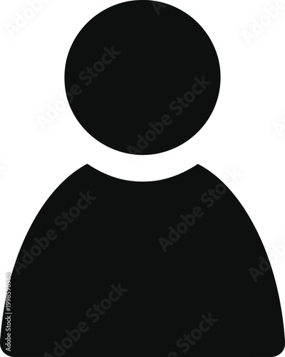 Black user profile icon Vector