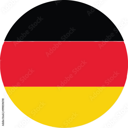 German flag circle icon Vector