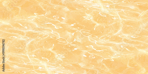 Golden water ripple background with sun caustic light patterns and abstract liquid texture for summer designs