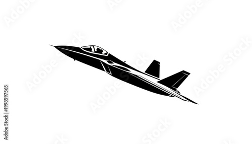 Shenyang J-35A "Blue Shark" Stealth Fighter Jet SVG Silhouette — Top, Side & Front View