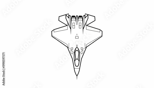 Shenyang J-35A "Blue Shark" Stealth Fighter Jet SVG Silhouette — Top, Side & Front View