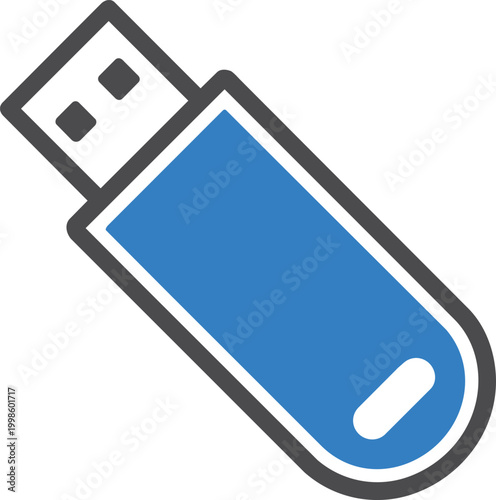 Usb flash drive memory stick icon for office data storage digital backup and business technology concepts