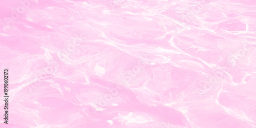 Abstract pink water ripples background with soft white light caustics and fluid wavy texture in pastel rose tones