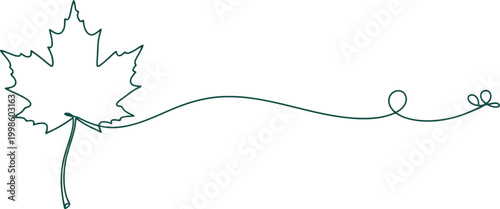 Canada day celebration minimalist maple leaf line art for july 1st