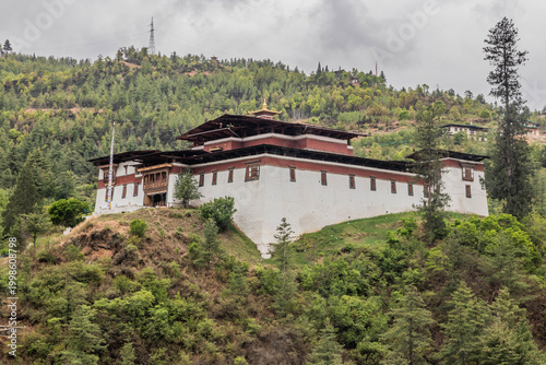 Bild auf Leinwand Simtokha Dzong Buddhist monastery and fortress near Thimphu, Bhutan