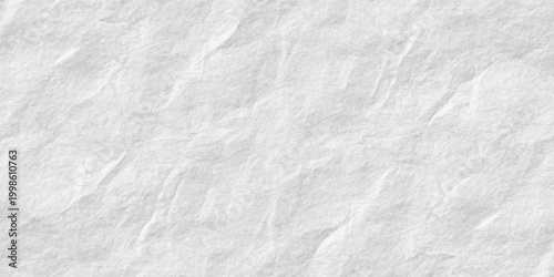 White crumpled paper texture background with realistic wrinkles and creases for organic minimal design aesthetic