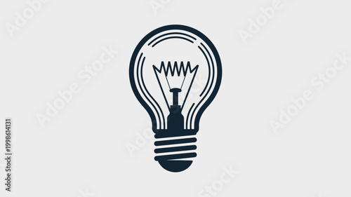 Abstract light bulb silhouette icon - Ideal for creative agency logos, ideation workshops, or electricity conservation campaigns.