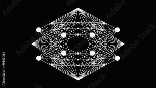 Circular hub quadcopter drone mark - Suitable for remote control app icons, aerial mapping services, or clean aviation branding.
