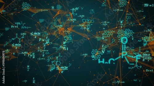 Abstract Scientific Network Seamless Motion Background