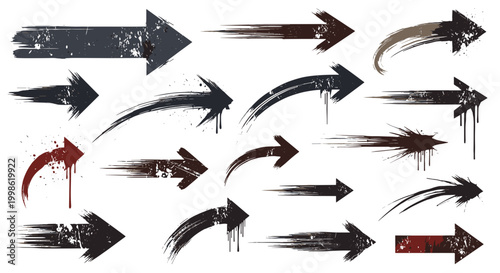 Collection of various directional arrows pointing different ways