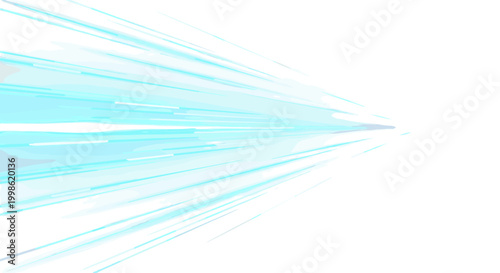 Abstract blue lines radiating outward