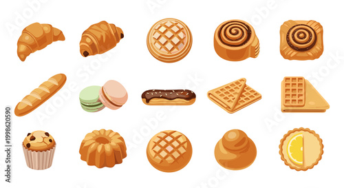 Assorted baked goods and desserts