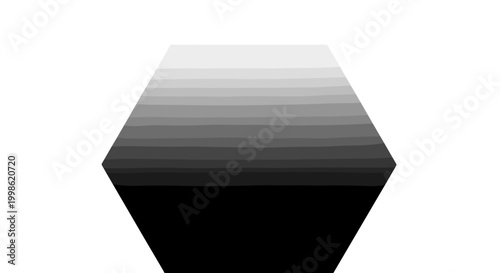 Abstract geometric shape with gradient shading design