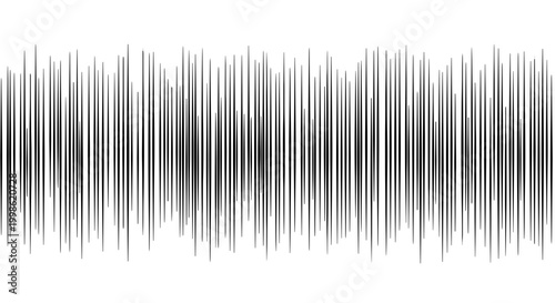 Abstract black and white sound wave pattern design