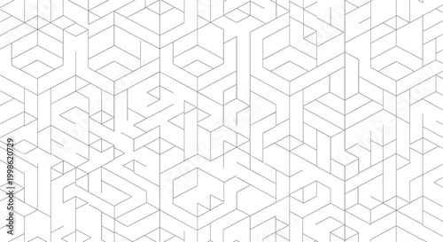 Abstract geometric pattern with 3d cube illusion design