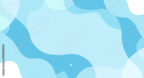 Abstract blue shapes with flowing smooth curves design