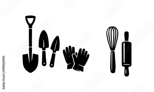 set of kitchen utensils