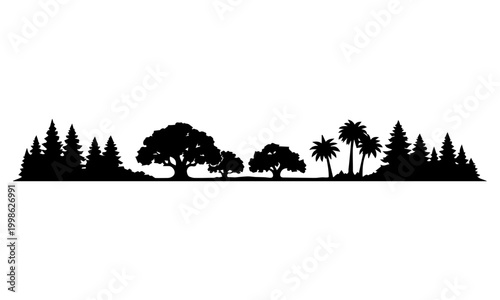 vector illustration of forest landscape