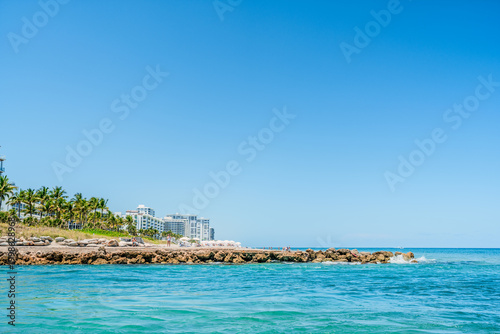 Boca Raton Inlet, Florida with city