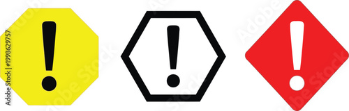 Three alert signs Vector