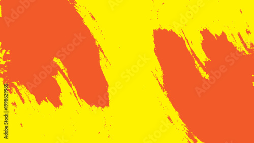Bold yellow and orange abstract paint splash background with rough brush texture, vibrant modern artistic design for creative wallpaper and graphics.
