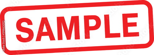Red sample stamp Vector