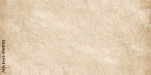 Horizontal vintage parchment texture background with crinkled paper details, antique sepia stains, and empty copy space.