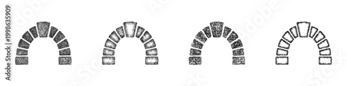 Billede på lærred Sketch keystone icon design set