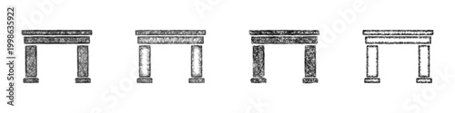 Photos Sketch lintel icon design set