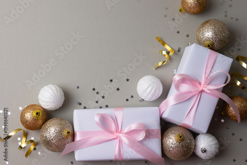 Elegant Ornaments With Celebratory Accents, Luxurious Decorations For Seasonal Greeting Cards