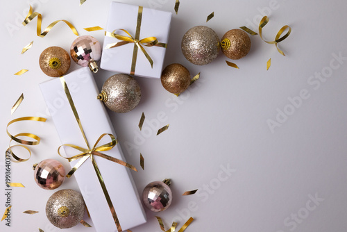 Elegant Ornaments With Celebratory Accents, Luxurious Decorations For Seasonal Greeting Cards