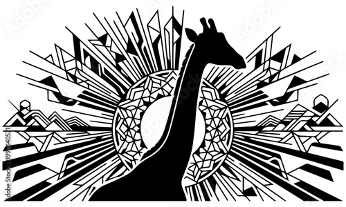 black and white silhouette of zibra