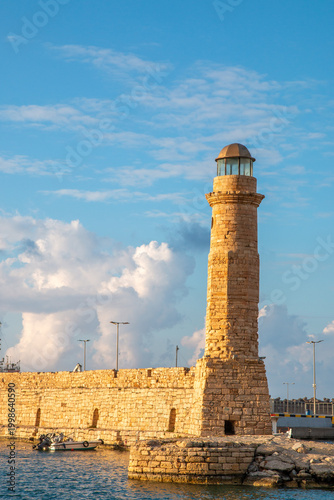 lighthouse at old habour Rethymno (Ρέθυμνο) Crete (Kreta) Greece