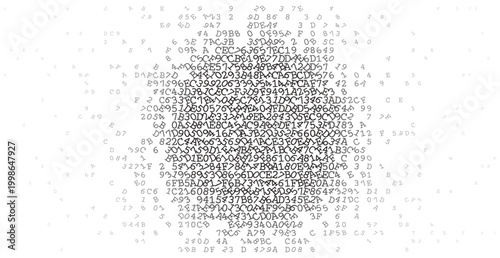 Virtual Digital Core - Abstract Binary Data Sphere