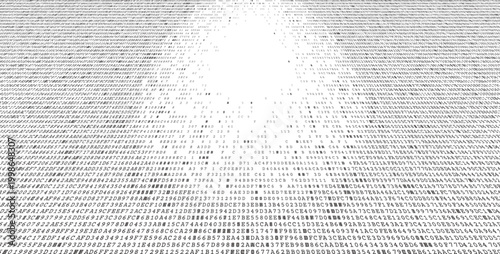 The Binary Void - Fractal Data Distribution and Cybersecurity Perimeter Background. Perspective.