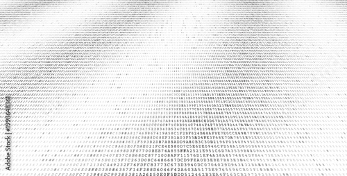 The Digital Tapestry - Dense Binary Code Grid and Data Visualization. Perspective.