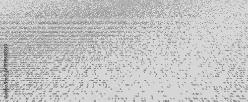 Tableau sur toile Quantum Flux - Dense Binary Data Stream Transition. Perspective.