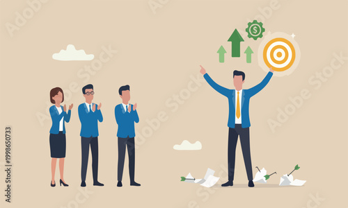 Tableau sur toile Effectiveness bullseye together target cost to reach goal or target, practice un