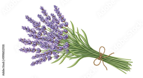 Lavender Flower Bouquet Watercolor Botanical Clipart Isolated