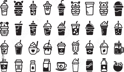 whipped breakfast coffee soda carton refreshment panda heart juice