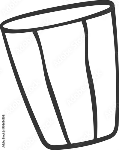 Cup Tilted Picnic Doodle