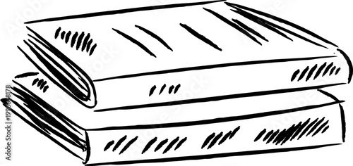 Newspaper Stack Sketch Hand Drawn