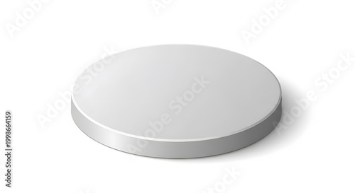 Blank Isometric Pixel Art Grey Cylindrical Podium or Product Display Stand