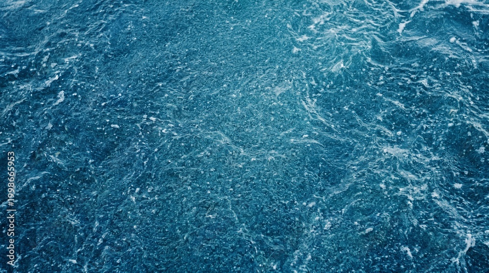 Obraz premium Blue ocean water with small waves, Concept of nature and sea, Represents travel and landscape, Perfect for background and marine content made by AI generative
