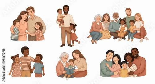 Diverse Families and Generations Set