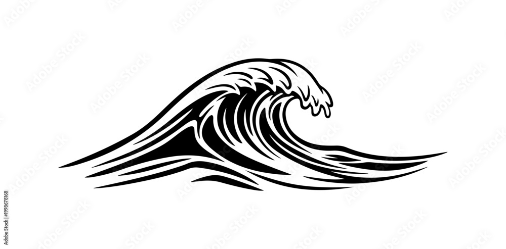 Naklejka premium Dynamic Wave Vector Illustration
