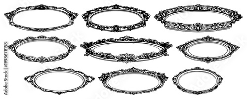 Ornate silver tray set with black line art on white background featuring plate, ceramic, decorative items with jewelry and tableware