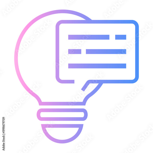 suggestion Line Gradient Icon