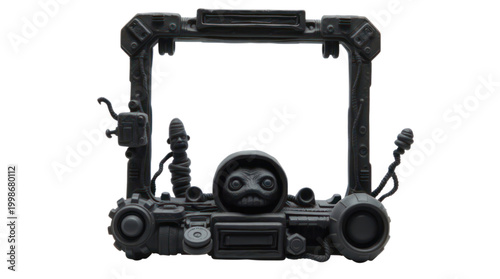 Futuristic Grotesque Alien Creature in a Dark Intricate Mechanical Sci Fi Frame Digital Illustration